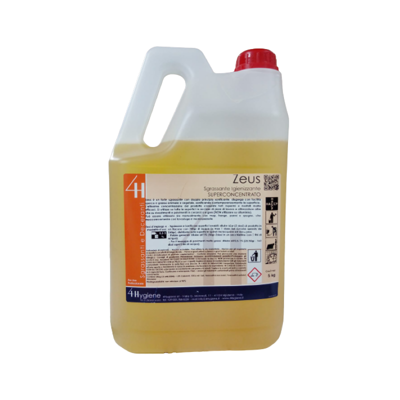4HYGIENE ZEUS kg 5 - Sgrassante igienizzante superconcentrato