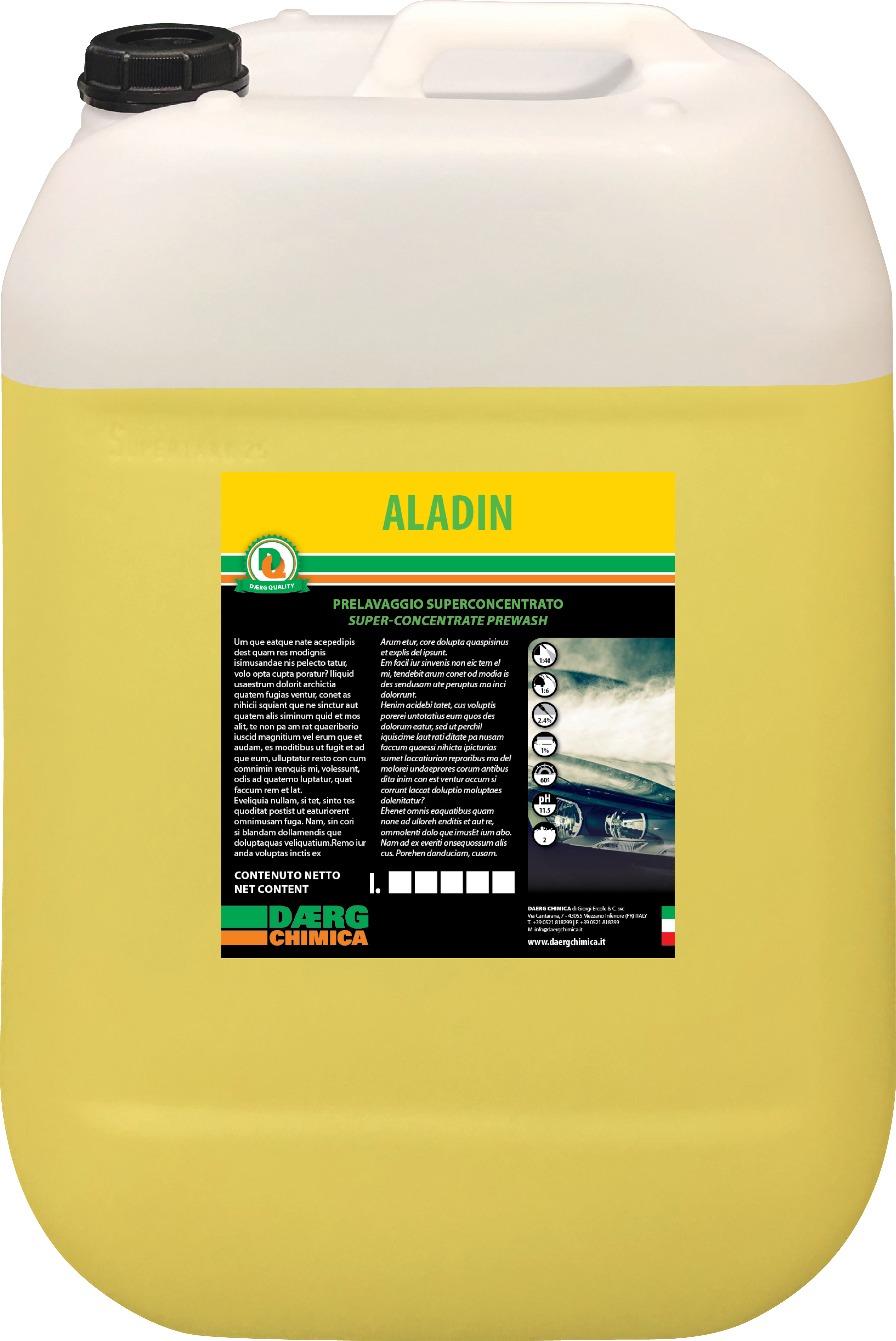 ALADIN kg 25 - Detergente liquido per prelavaggio esterno