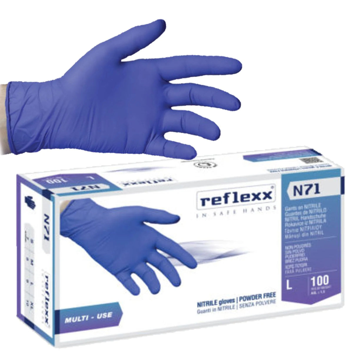REFLEXX Guanti In Nitrile Ipoallergenici Senza Polvere Reflexx N71