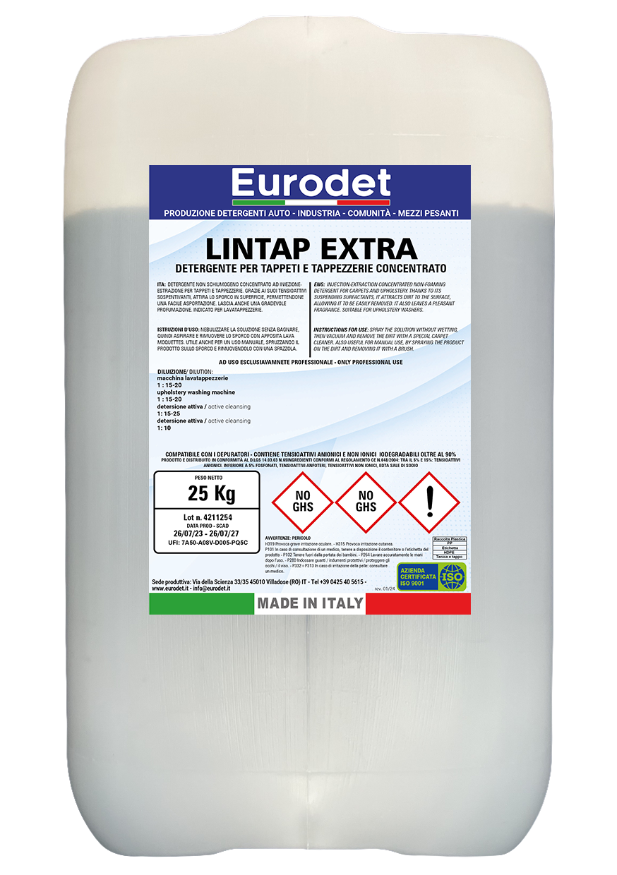LINTAP EXTRA kg 25 - Detergente per tappeti e tappezzerie
