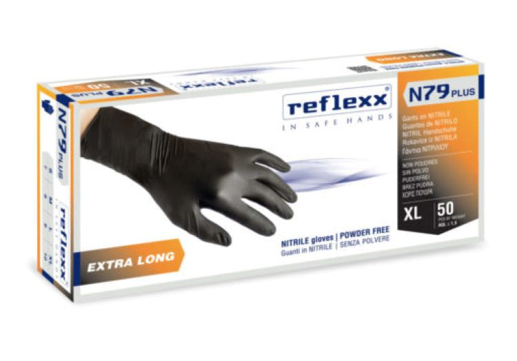 REFLEXX Guanti in nitrile senza polvere N 79 Plus