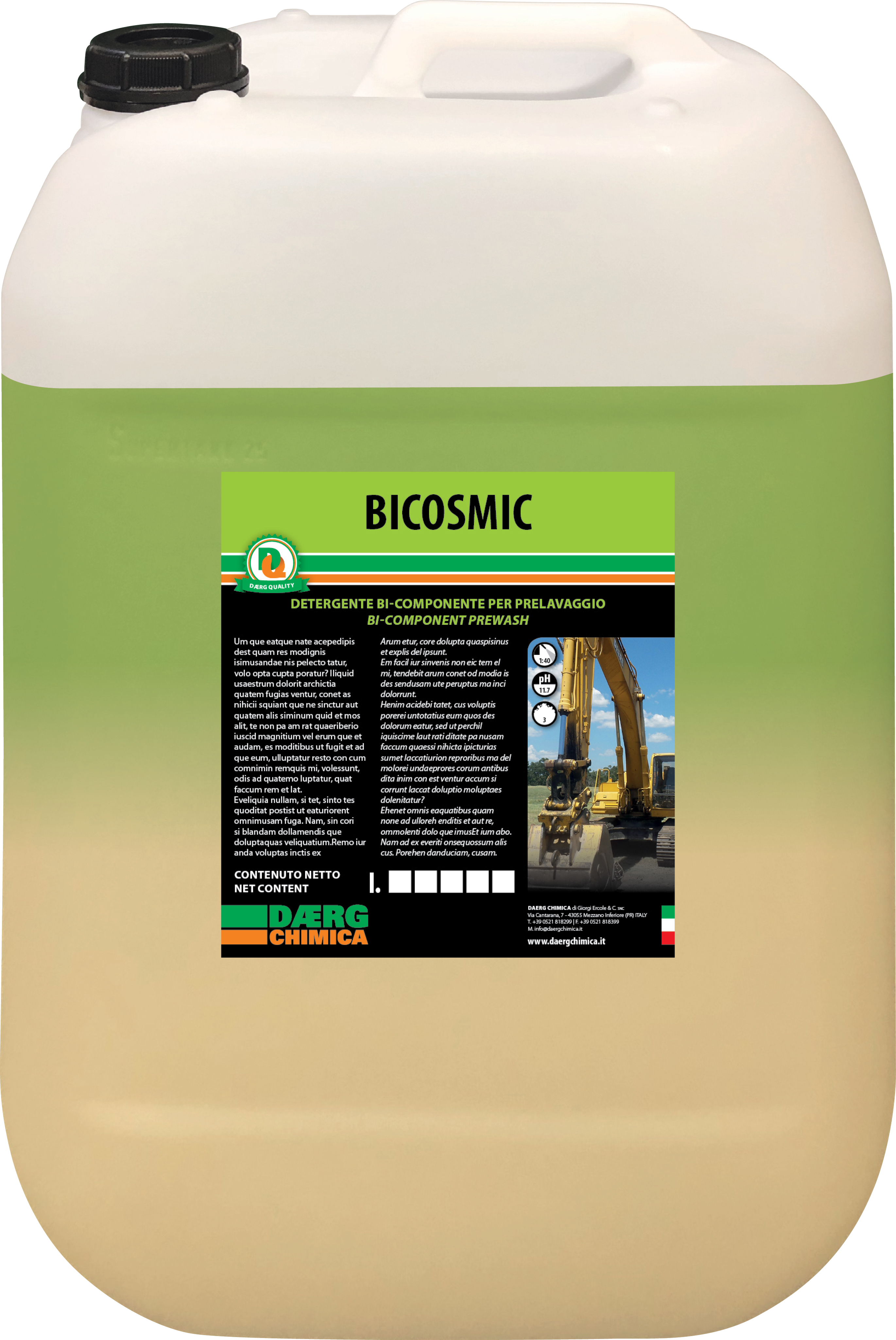 BICOSMIC kg 25 - Bi-componente prelavaggio e lavaggio esterno