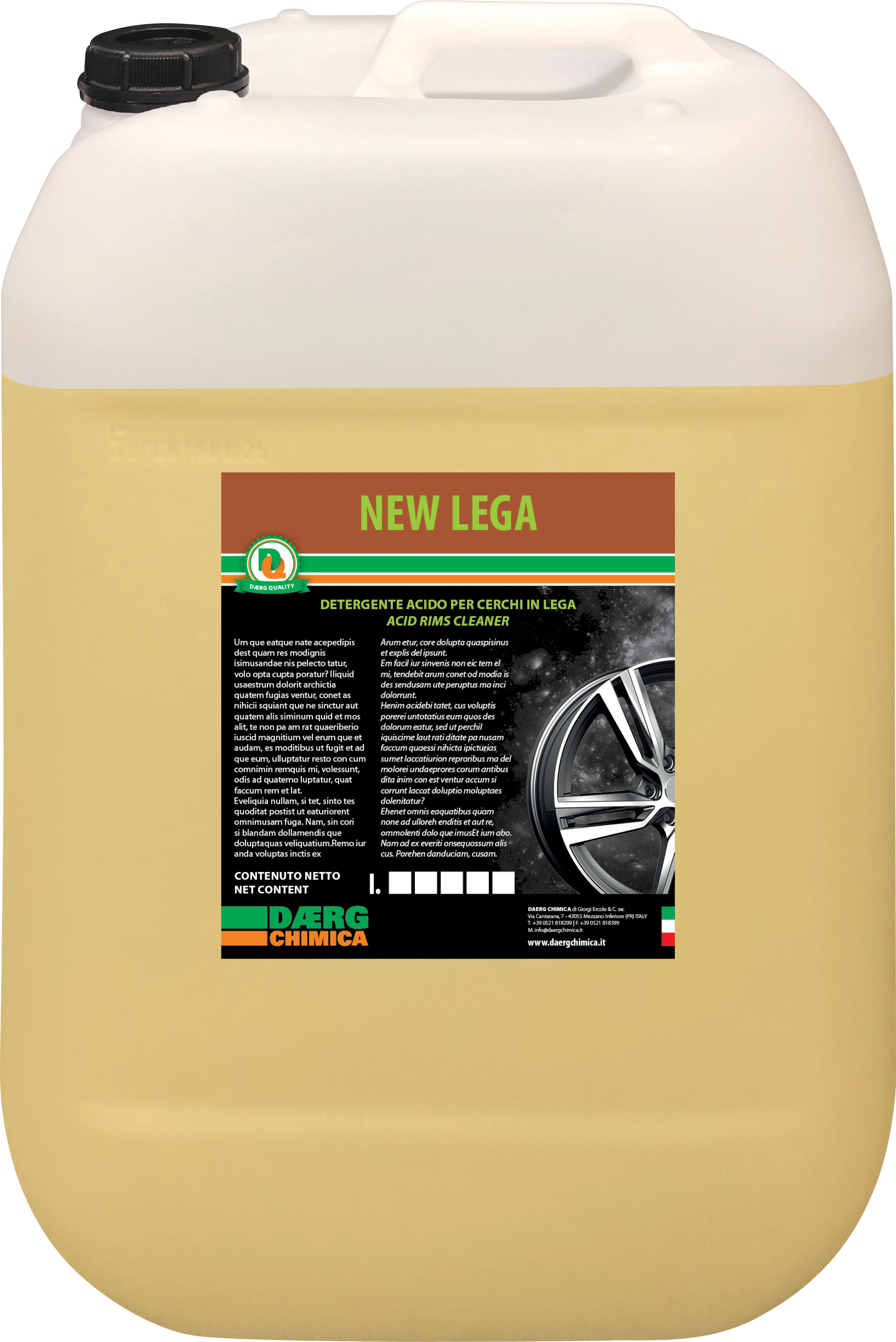 NEW LEGA kg 10 Detergente acido cerchi in lega