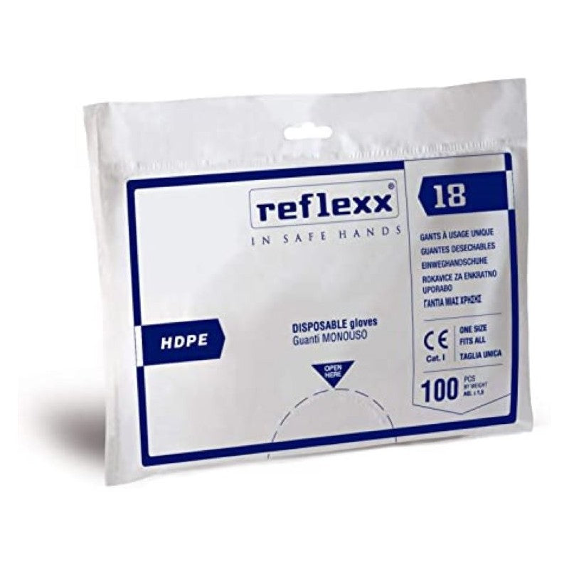 REFLEXX Guanti in polietilene alta densità (HDPE) N 18