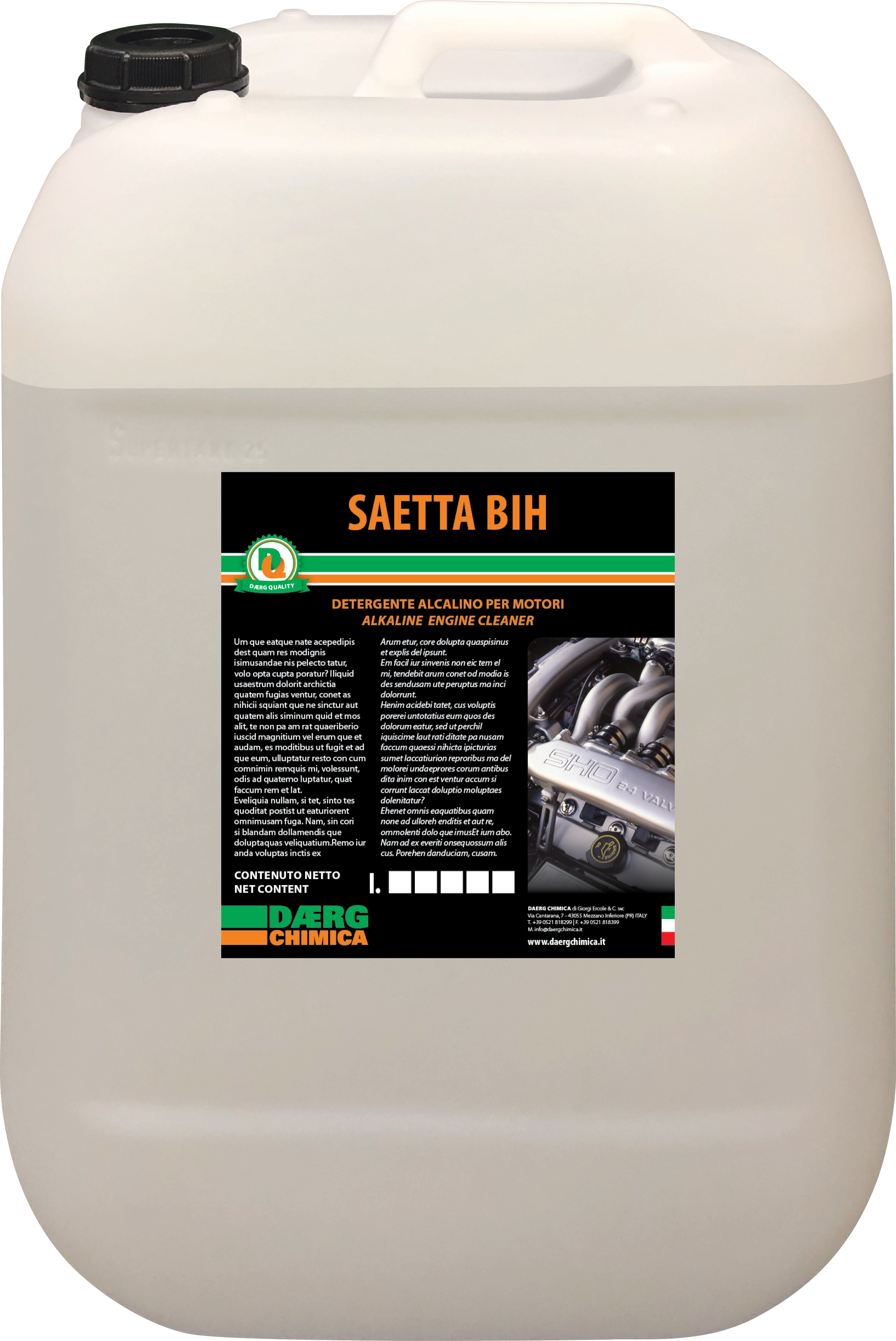 SAETTA BIH kg 25 - Detergente per esterno motori e pezzi meccanici