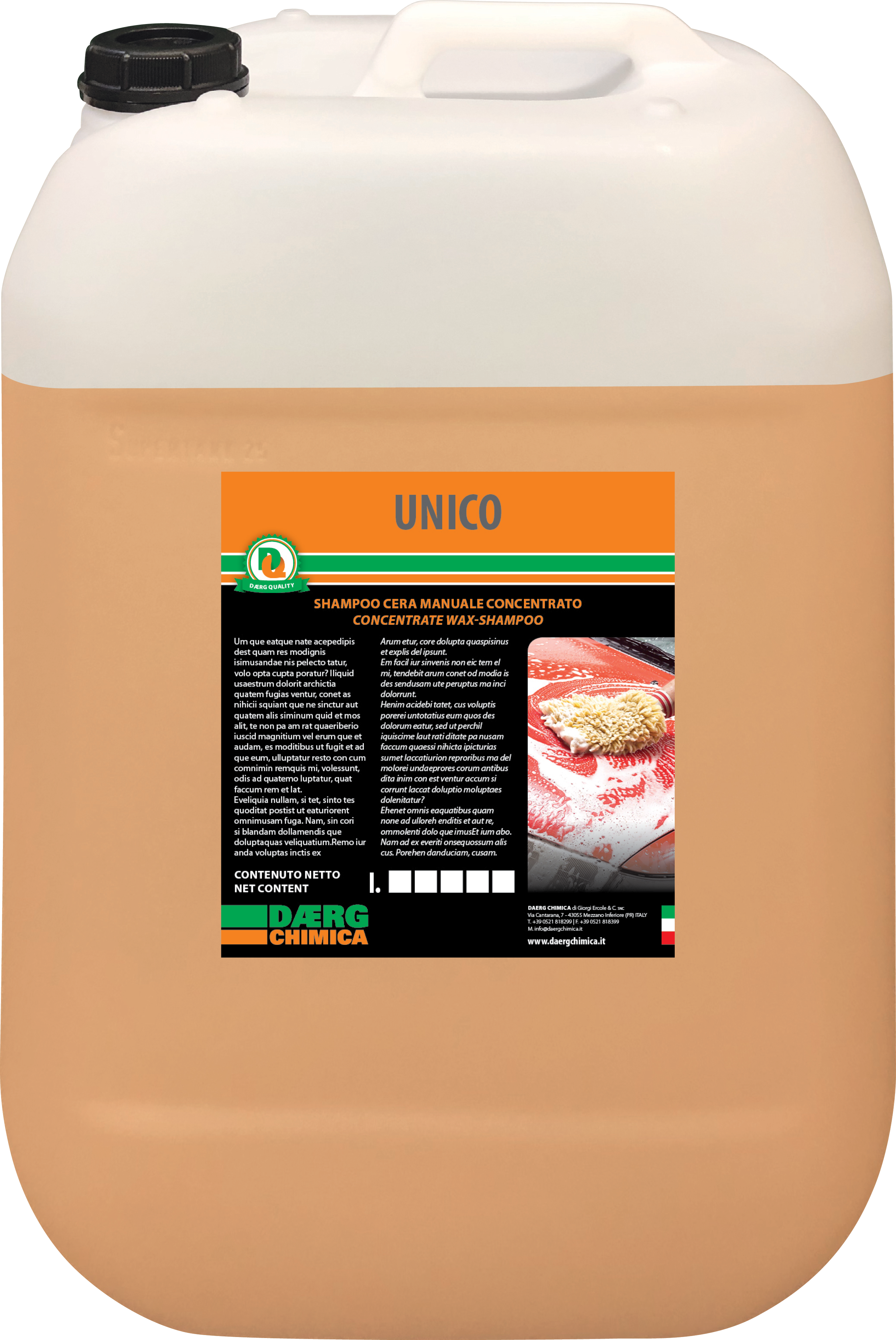 UNICO Shampoo cera manuale concentrato, conf. kg. 10